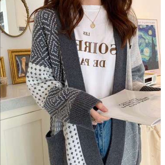 Knitted long sleeve cardigan - Picture 7 of 8